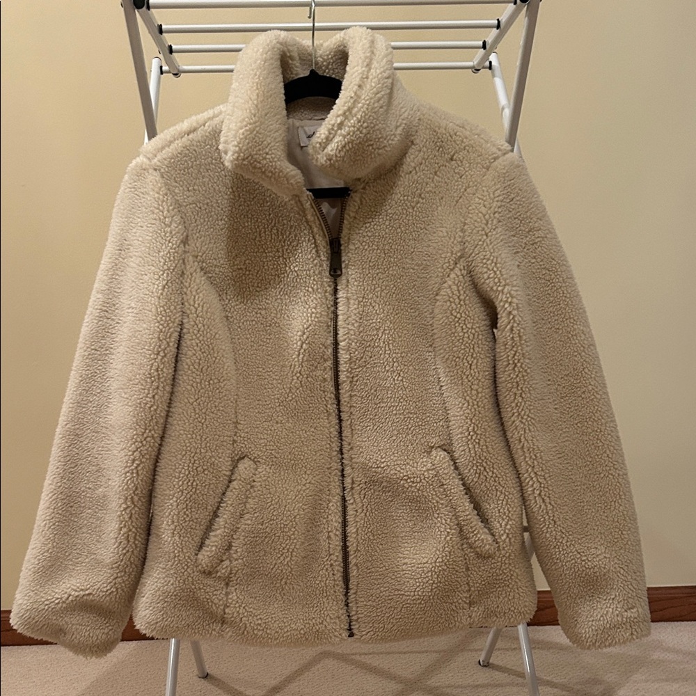 Women's Cream Sherpa Jacket